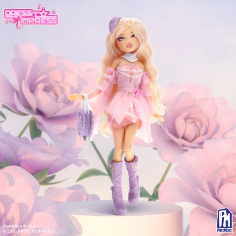 DRESS TO IMPRESS lalka Winter Rose 29 cm Roblox z kodem DLC modowa