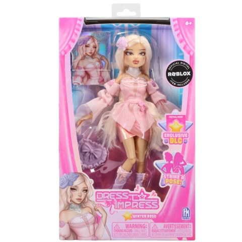 DRESS TO IMPRESS lalka Winter Rose 29 cm Roblox z kodem DLC modowa