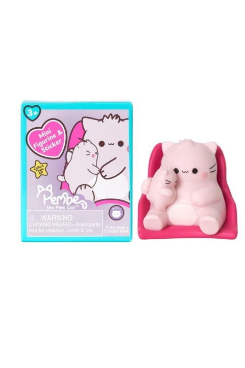 FIGURKA PEMBE THE PINK CAT Niespodzianka Kotek 8 CM Z NAKLEJKĄ
