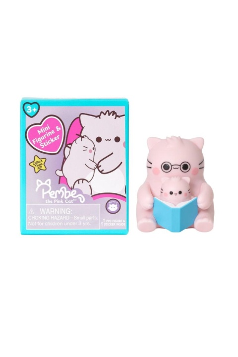 FIGURKA PEMBE THE PINK CAT Niespodzianka Kotek 8 CM Z NAKLEJKĄ
