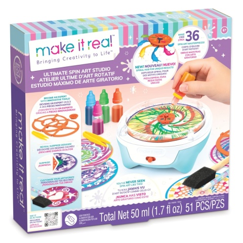 MAKE IT REAL Zestwa SPIN ART STATION do tworzenia wirujących obrazów