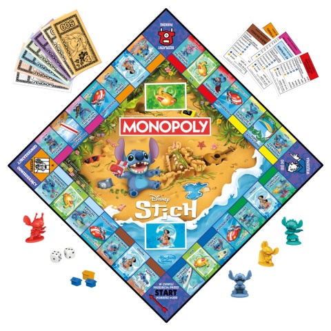 MONOPOLY STITCH GRA PLANSZOWA rodzinna Disney Lilo i Stitch polska wersja