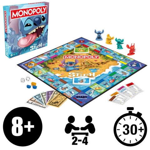 MONOPOLY STITCH GRA PLANSZOWA rodzinna Disney Lilo i Stitch polska wersja