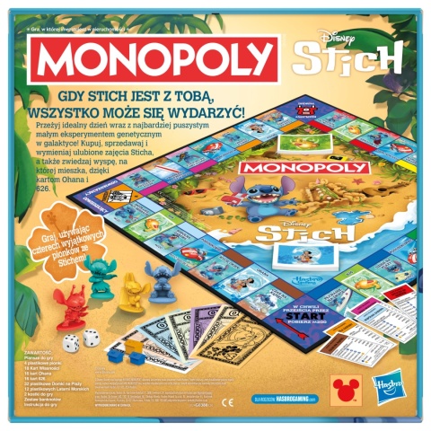 MONOPOLY STITCH GRA PLANSZOWA rodzinna Disney Lilo i Stitch polska wersja