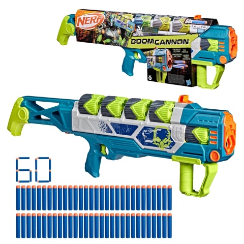 NERF REBEL OPS DOOM CANNON wyrzutnia 60 strzałek Elite 5 magazynków