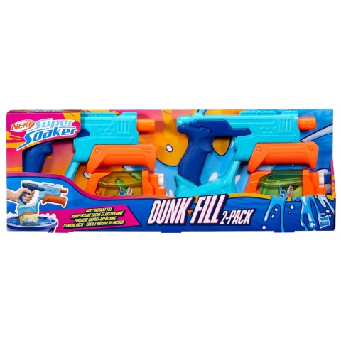 NERF SUPER SOAKER DUNK FILL 2-pak pistolety na wodę 300 ml szybkie napełnianie