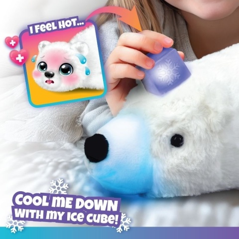NIEDŹWIEDŹ POLARNY INTERAKTYWNY pluszowy Rescue Bear 47 cm z kostką lodu