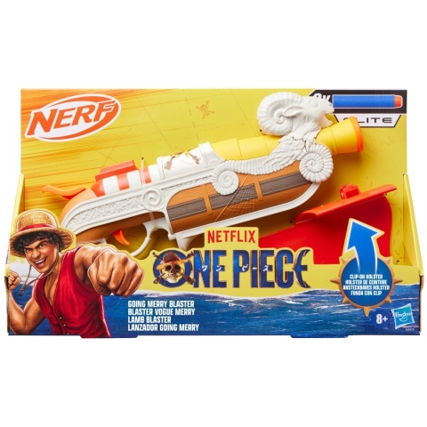 Nerf One Piece WYRZUTNIA PISTOLET PIRACKI 8 STRZAŁEK Z KABURĄ ZABAWKA