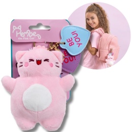 PEMBE THE PINK CAT brelok Be You różowa kotka pluszowa do plecaka