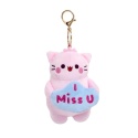 PEMBE THE PINK CAT brelok I Miss You różowa kotka z napisem pluszowy