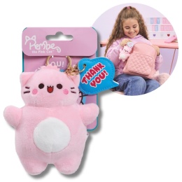 PEMBE THE PINK CAT brelok Thank You różowa kotka pluszowa do plecaka