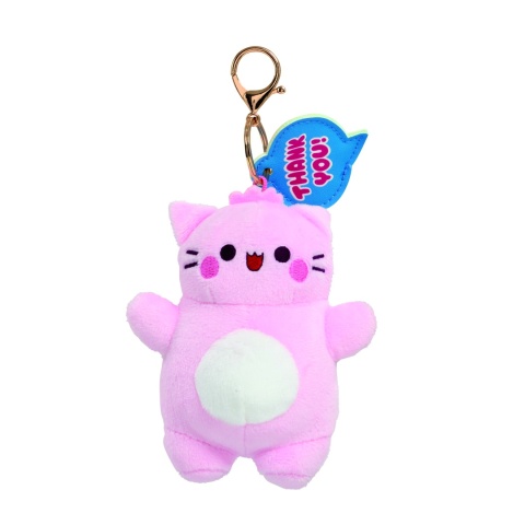 PEMBE THE PINK CAT brelok Thank You różowa kotka pluszowa do plecaka