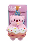 PEMBE THE PINK CAT brelok urodzinowy kotka z tortem pluszowy