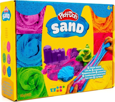 PIASEK KINETYCZNY PLAY-DOH SAND 6 KOLORÓW ZESTAW KREATYWNY SENSORYCZNY