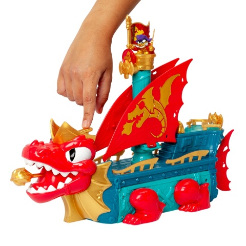 PIRATIX DRAGON SHIP smoczy statek 3w1 figurka Kapitan Big Red zestaw