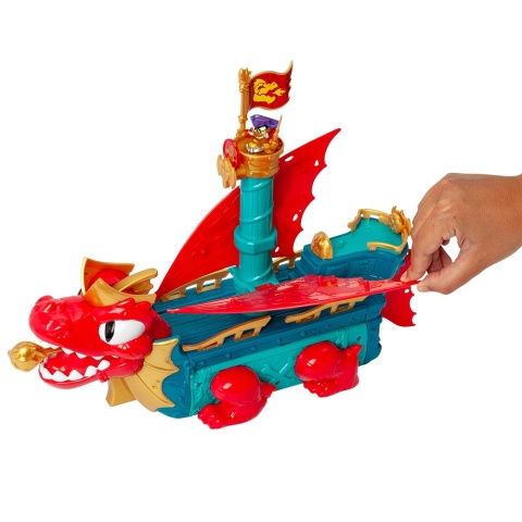 PIRATIX DRAGON SHIP smoczy statek 3w1 figurka Kapitan Big Red zestaw