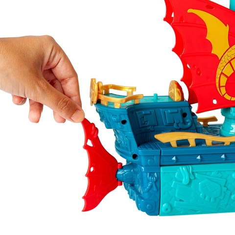 PIRATIX DRAGON SHIP smoczy statek 3w1 figurka Kapitan Big Red zestaw