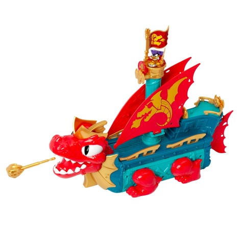 PIRATIX DRAGON SHIP smoczy statek 3w1 figurka Kapitan Big Red zestaw