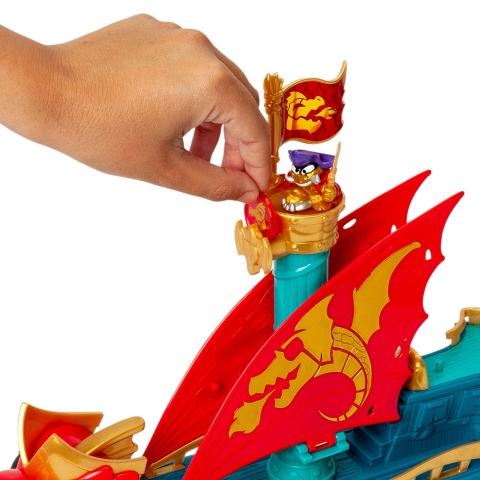 PIRATIX DRAGON SHIP smoczy statek 3w1 figurka Kapitan Big Red zestaw