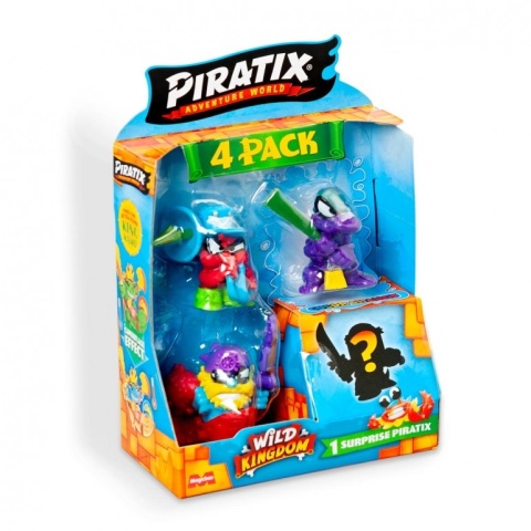 PIRATIX WILD KINGDOM 4-PAK 4 figurki Seria 4 zestaw niespodzianka