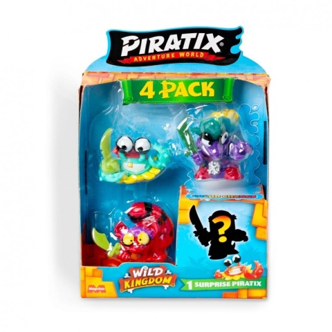 PIRATIX WILD KINGDOM 4-PAK 4 figurki Seria 4 zestaw niespodzianka
