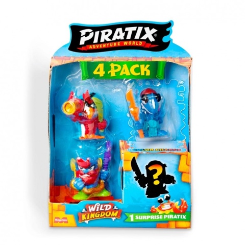 PIRATIX WILD KINGDOM 4-PAK 4 figurki Seria 4 zestaw niespodzianka