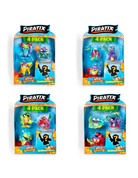 PIRATIX WILD KINGDOM 4-PAK 4 figurki Seria 4 zestaw niespodzianka