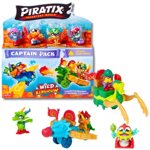 PIRATIX WILD KINGDOM CAPTAIN PACK 4 figurki Seria 4 zestaw losowy