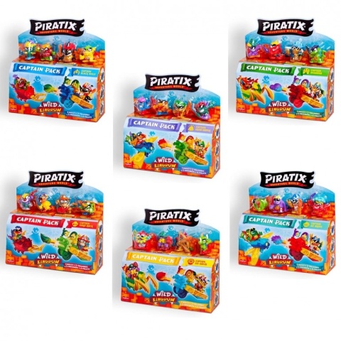 PIRATIX WILD KINGDOM CAPTAIN PACK 4 figurki Seria 4 zestaw losowy