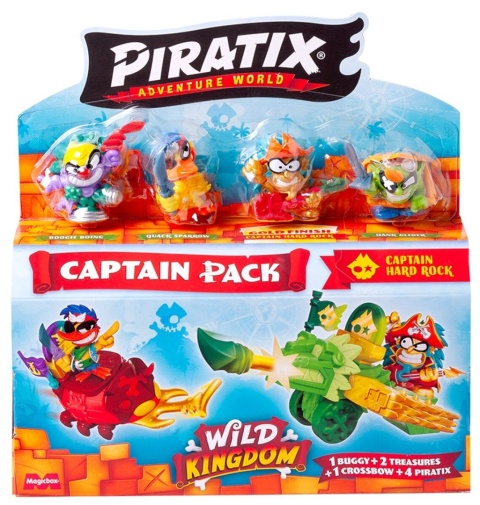 PIRATIX WILD KINGDOM CAPTAIN PACK 4 figurki Seria 4 zestaw losowy