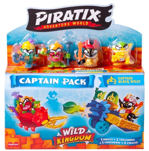 PIRATIX WILD KINGDOM CAPTAIN PACK 4 figurki Seria 4 zestaw losowy