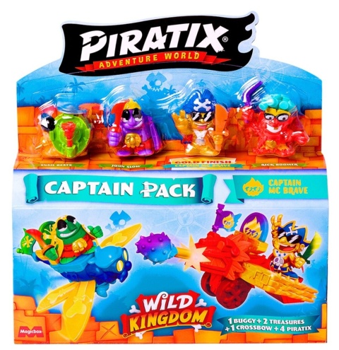 PIRATIX WILD KINGDOM CAPTAIN PACK 4 figurki Seria 4 zestaw losowy