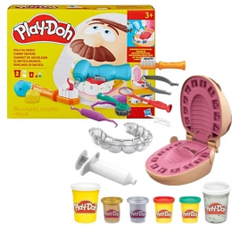 PLAY-DOH Dentysta CIASTOLINA zestaw stomatologiczny 6 tub akcesoria