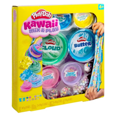PLAY-DOH KAWAII MIX & PLAY 6-PAK ZESTAW MAS PLASTYCZNYCH SENSORYCZNYCH