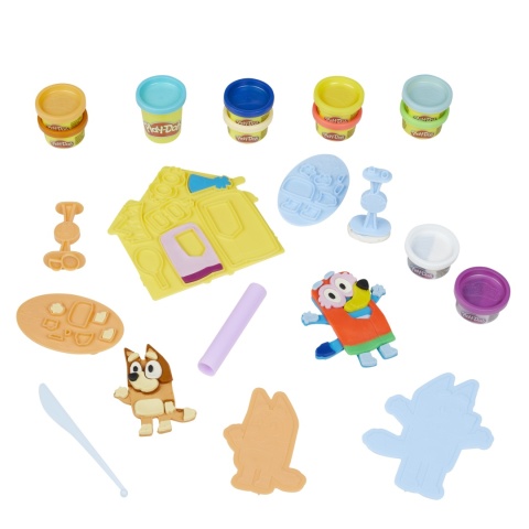 Play-Doh Bluey i Bingo CIASTOLINA zestaw przebieranki 11 tub akcesoria