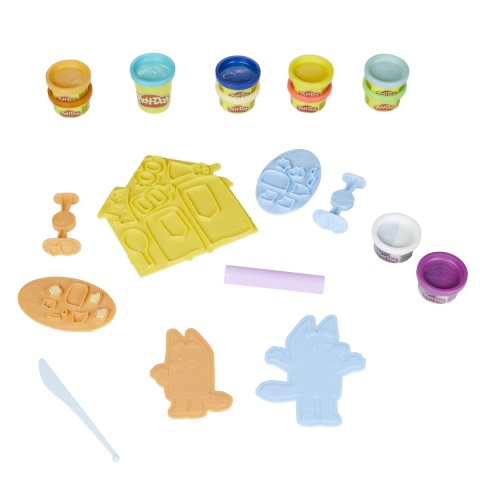 Play-Doh Bluey i Bingo CIASTOLINA zestaw przebieranki 11 tub akcesoria