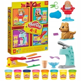 Play-Doh CIASTOLINA 4w1 cztery mini zestawy 8 tub akcesoria kreatywne