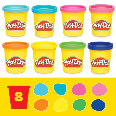 Play-Doh CIASTOLINA 4w1 cztery mini zestawy 8 tub akcesoria kreatywne