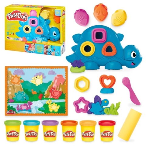 Play-Doh CIASTOLINA Dinozaur zestaw kreatywny 6 tub 340 g akcesoria
