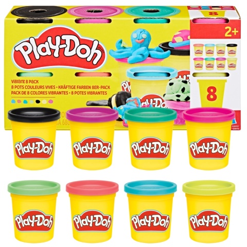 Play-Doh CIASTOLINA Eksplozja kolorów 8 tub zestaw uzupełniający 680 g