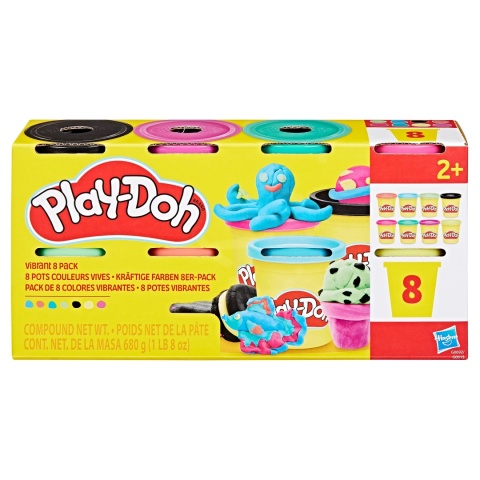 Play-Doh CIASTOLINA Eksplozja kolorów 8 tub zestaw uzupełniający 680 g