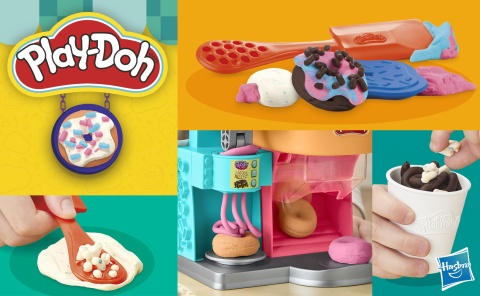 Play-Doh CIASTOLINA Pączkarnia zestaw kreatywny do robienia pączków akcesoria