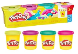 Play-Doh CIASTOLINA Żywe kolory 4 tuby 340 g zestaw kreatywny