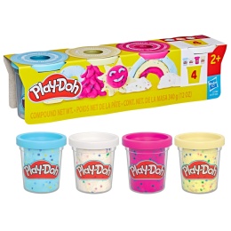 Play-Doh CIASTOLINA konfetti zestaw kreatywny 4 tuby 340 g