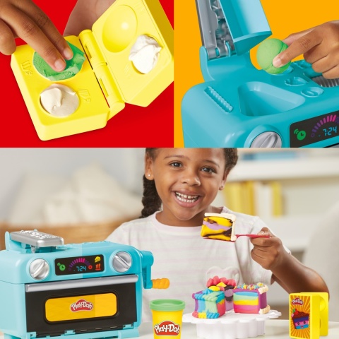 Play-Doh CIASTOLINA pieczenie ciast tęczowy piekarnik zestaw kreatywny
