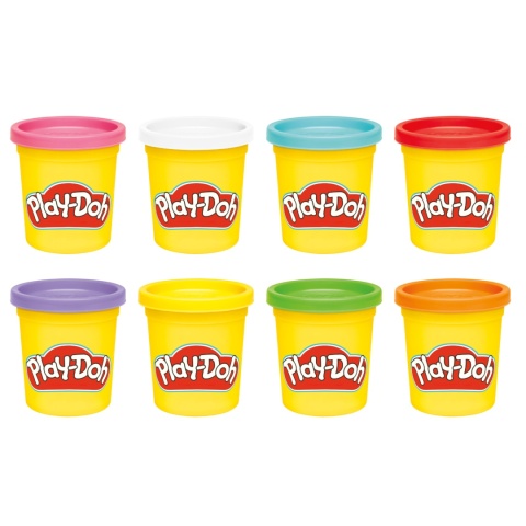 Play-Doh CIASTOLINA tęczowe kolory 8 tub zestaw uzupełniający 680 g