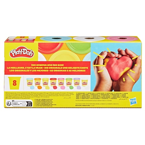 Play-Doh CIASTOLINA tęczowe kolory 8 tub zestaw uzupełniający 680 g