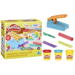 Play-Doh Fabryka Zabawy CIASTOLINA zestaw kreatywny 3 tuby akcesoria