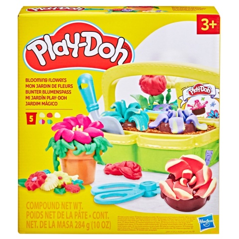 Play-Doh Kwitnące Kwiaty CIASTOLINA zestaw ogrodowy 5 tub akcesoria
