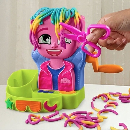 Play-Doh Salon fryzjerski CIASTOLINA zestaw stylista fryzur 6 tub akcesoria